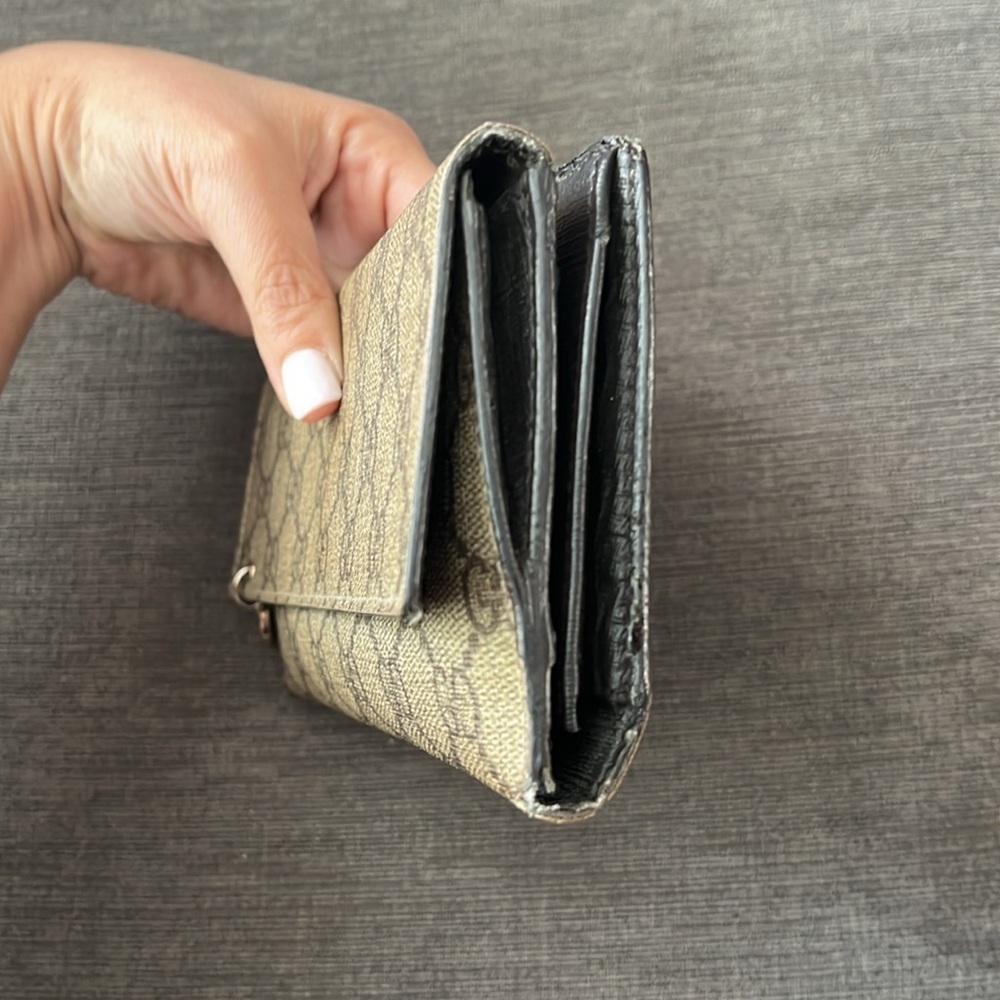 GUCCI supreme GG beige brown coated canvas wallet - Picture 7 of 13